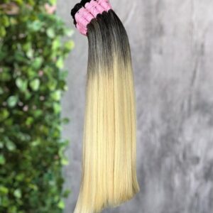 Cabelo Vietnamita - Loiro raiz esfumada. 65cm e 75cm; 100g.