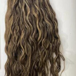 Cabelo indiano ondulado mesclado. 55cm á 75cm; 100g